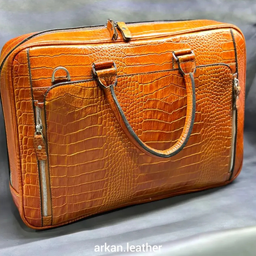 کیف دستی چرمی عسلی